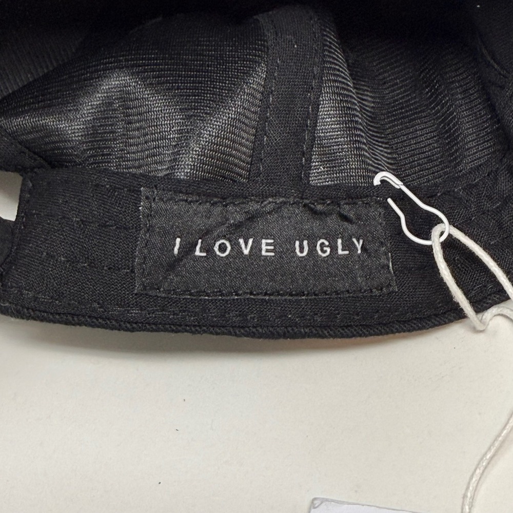I Love Ugly Unstructured 5 Panel Hat Black Embroidered Logo Snapback Cap NEW - Picture 7 of 10